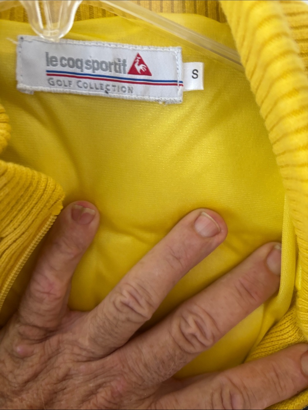 Le Coq Sportif Women’s ' Bright Yellow Knit Zip Jacket Vintage Great Condition - Picture 5 of 8